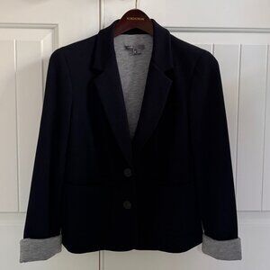 Vince Women's Navy Blazer with rolled cuffs, Size 8